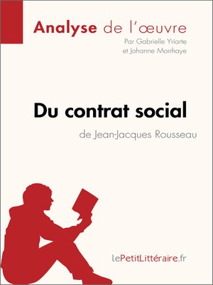 cover image of Du contrat social de Jean-Jacques Rousseau (Analyse de l'oeuvre)